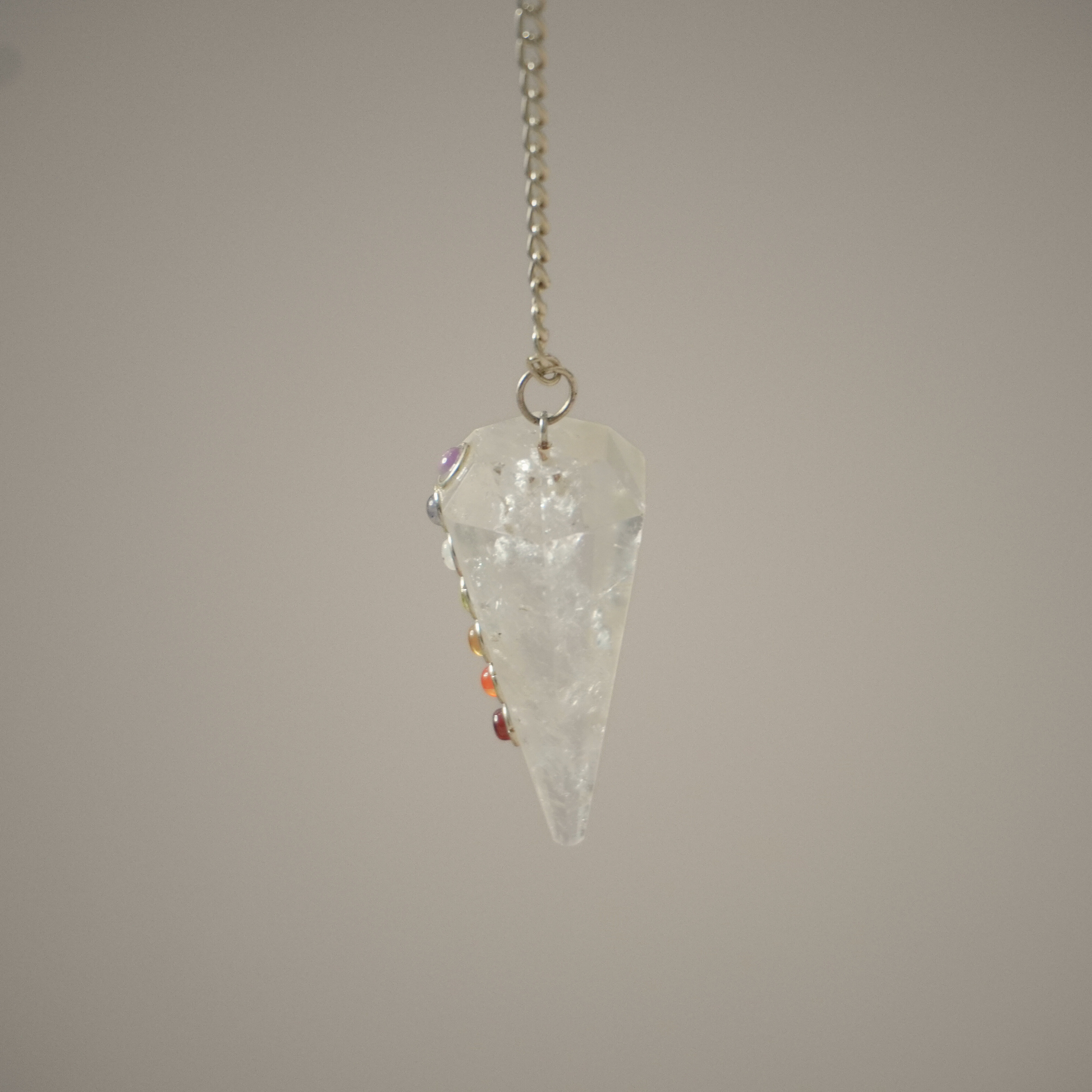 Master healer crystal, Clear Quartz Pendulum, for enhancing clarity and intention.