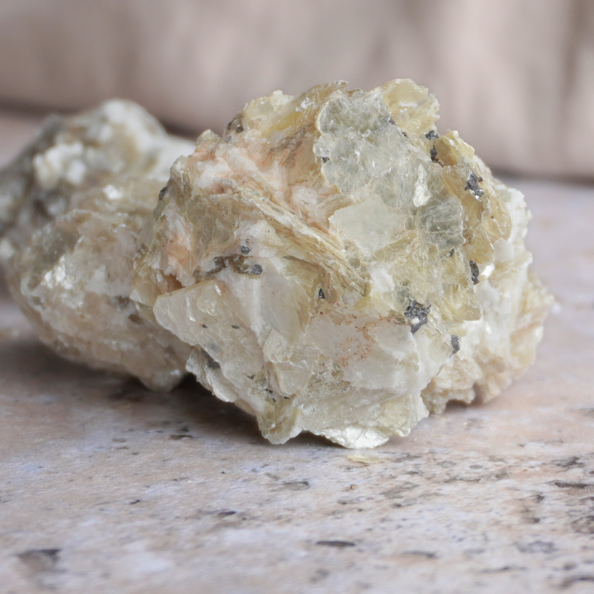 Natural Golden Mica crystal for clearing limiting beliefs, enhancing confidence, and attracting success.