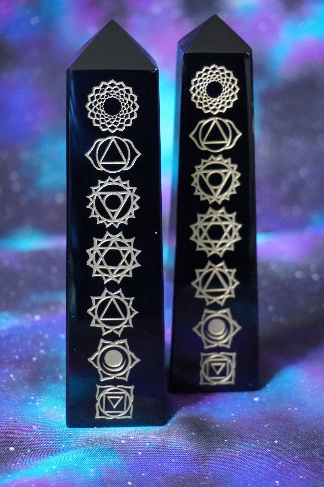Obsidian Chakra Obelisk