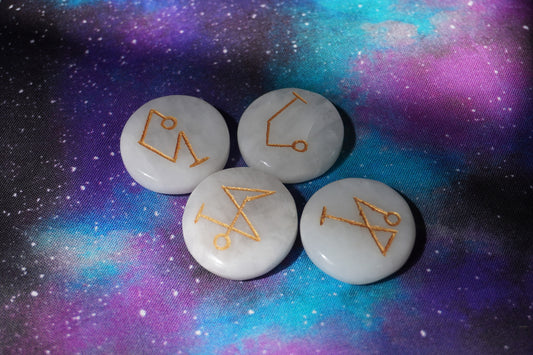 White Agate, Archangel Set (4 pieces)