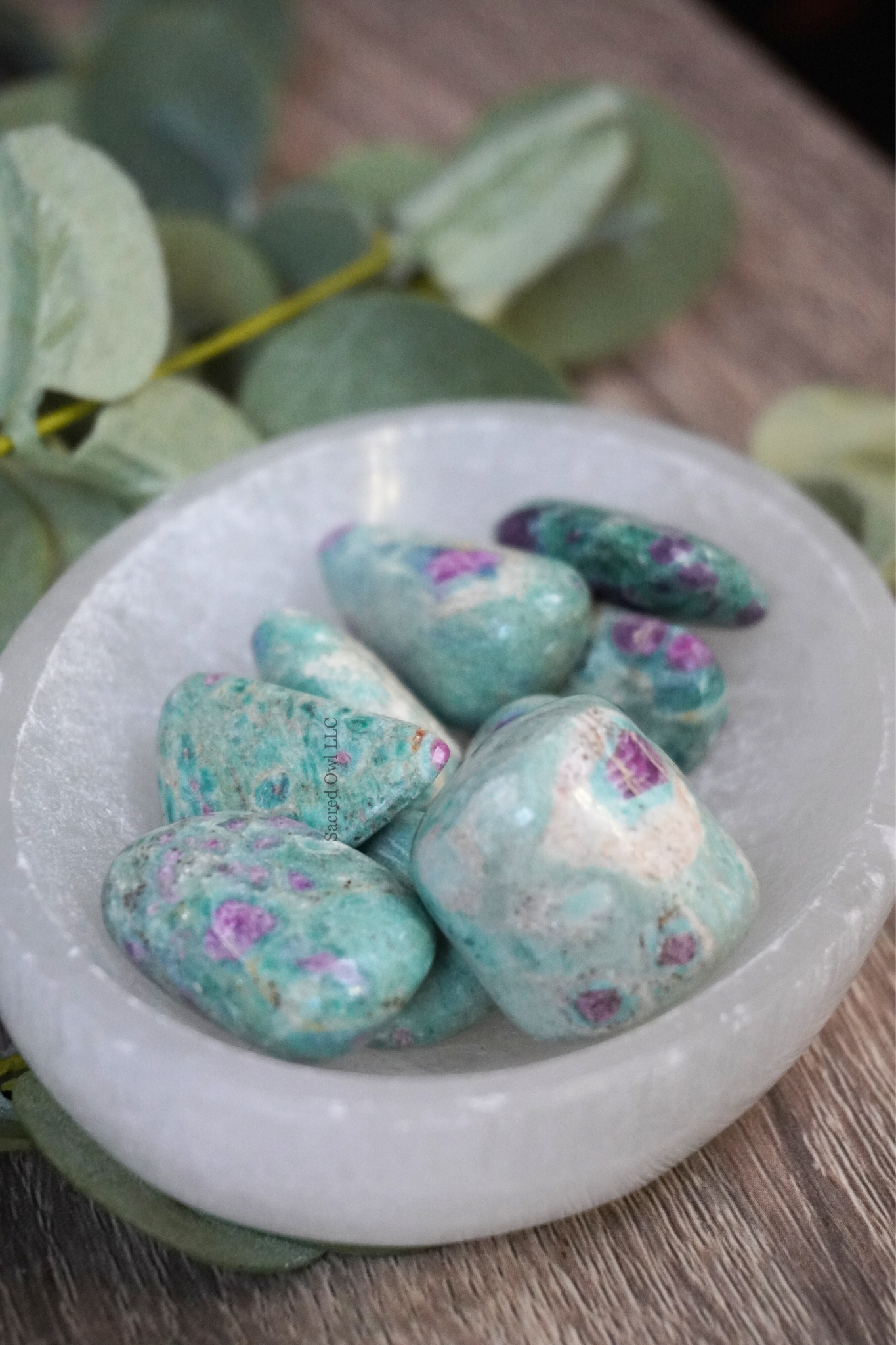 Ruby Fuchsite: a blend of Ruby and Fuchsite minerals