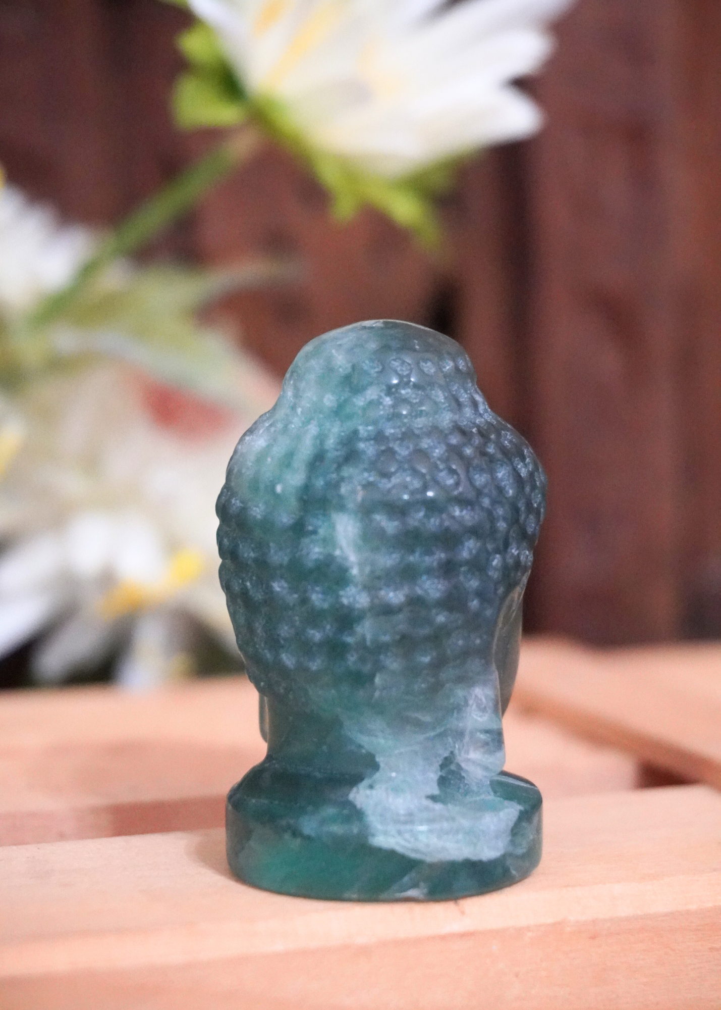 Clarifying Green Fluorite Buddha