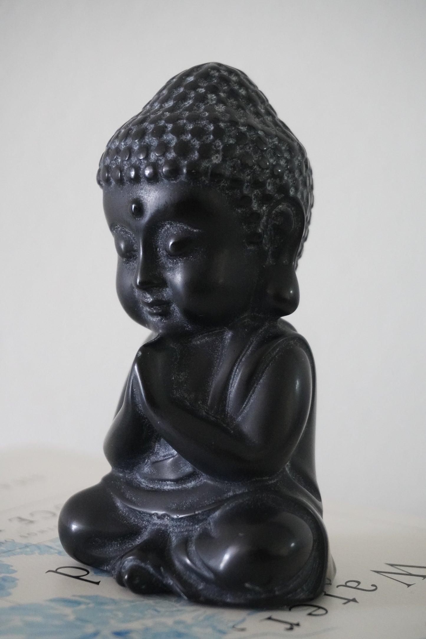 MatteZen Hand-Carved Obsidian Buddha