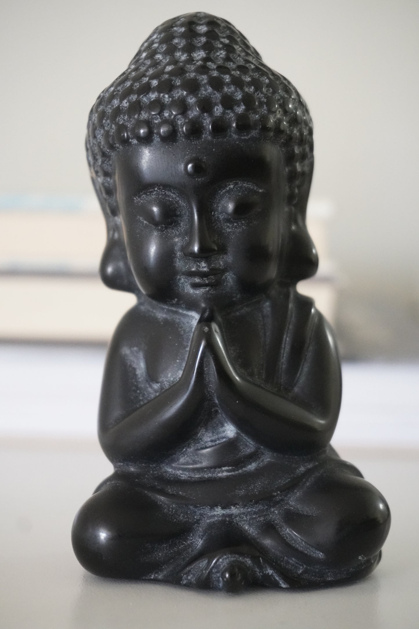 MatteZen Hand-Carved Obsidian Buddha