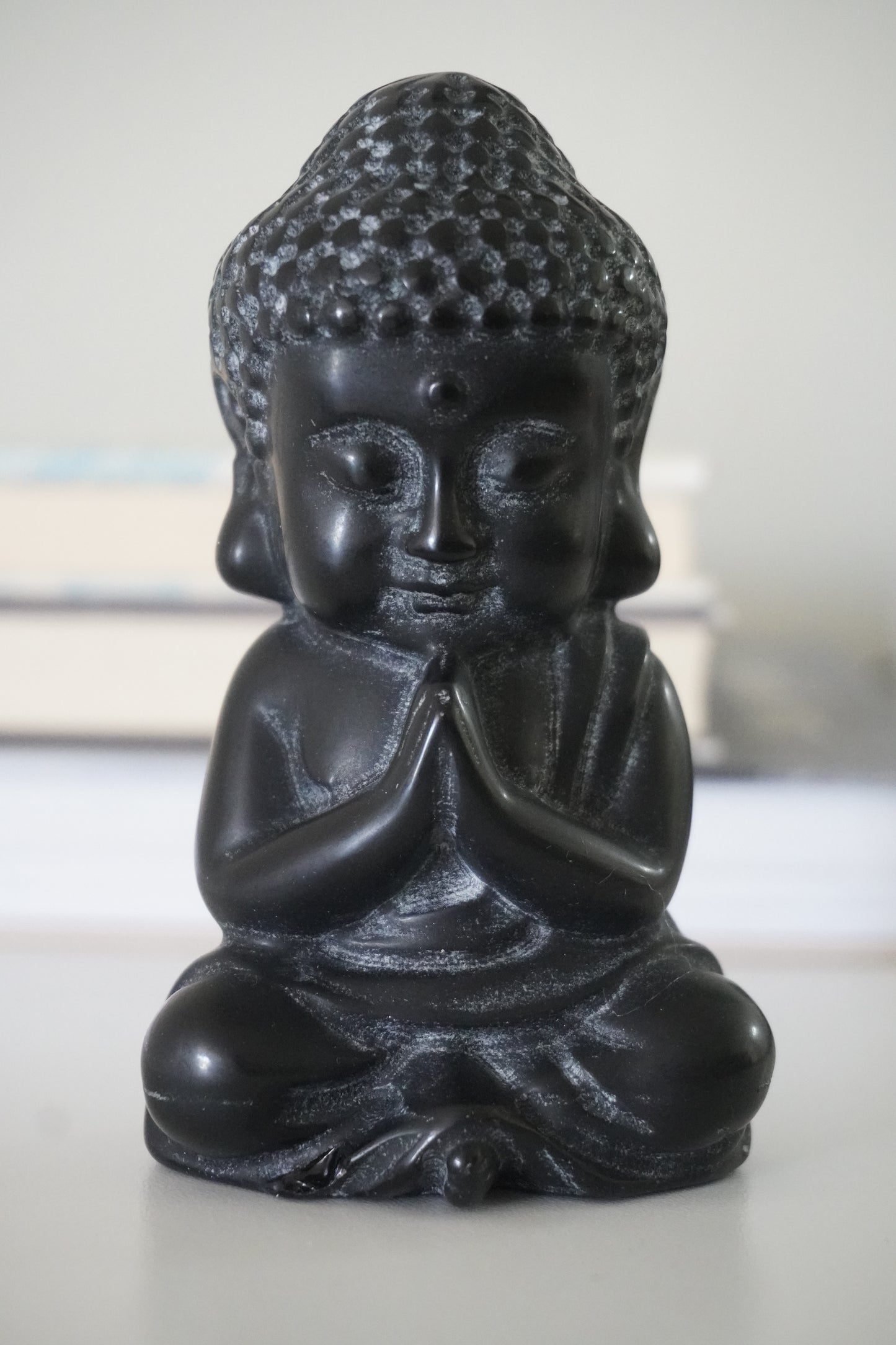 MatteZen Hand-Carved Obsidian Buddha