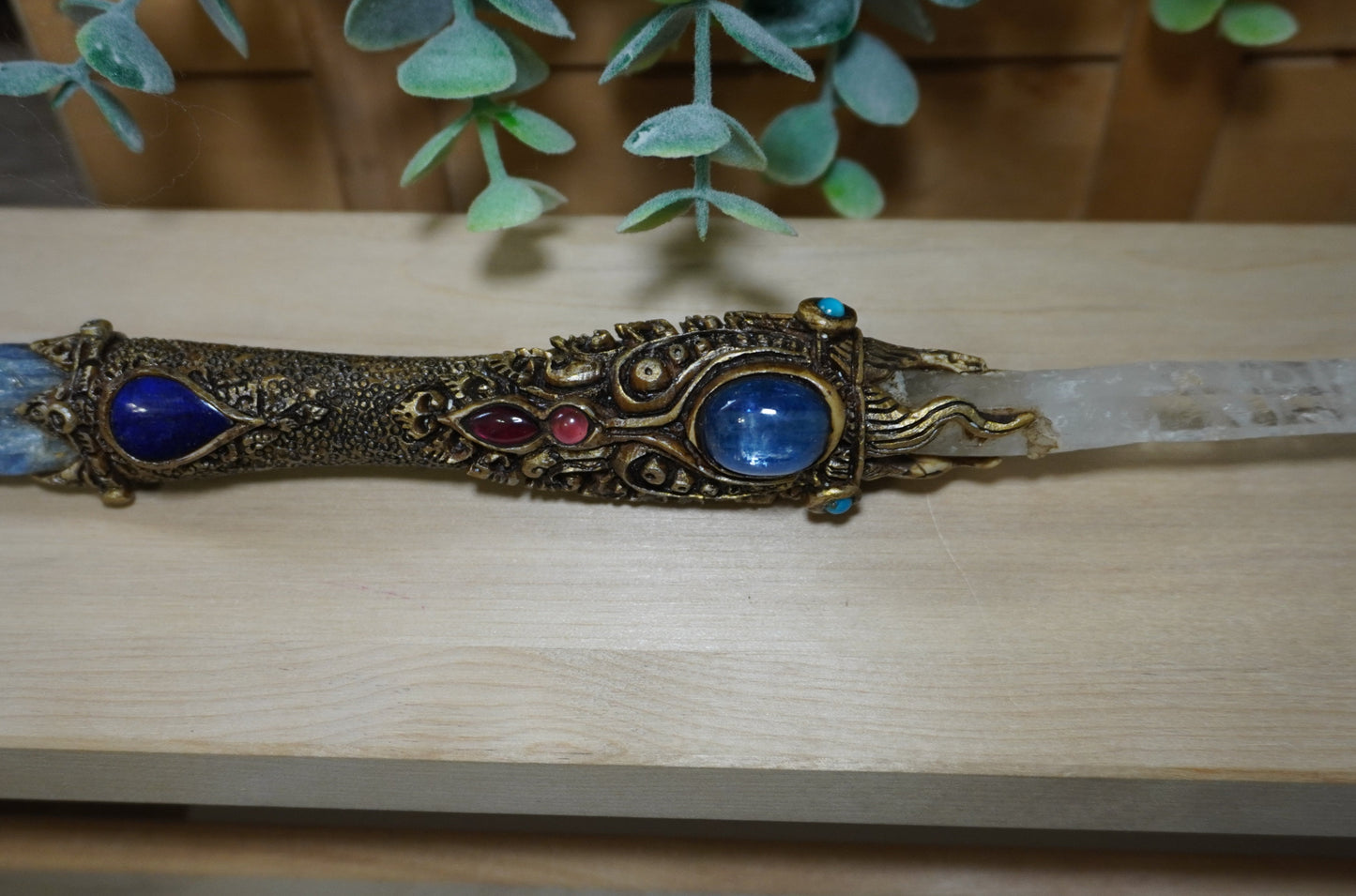 Unlocking the Power Within: Bali's Garnet, Kyanite, Turquoise, Lapis Lazuli, and Clear Quartz Wand