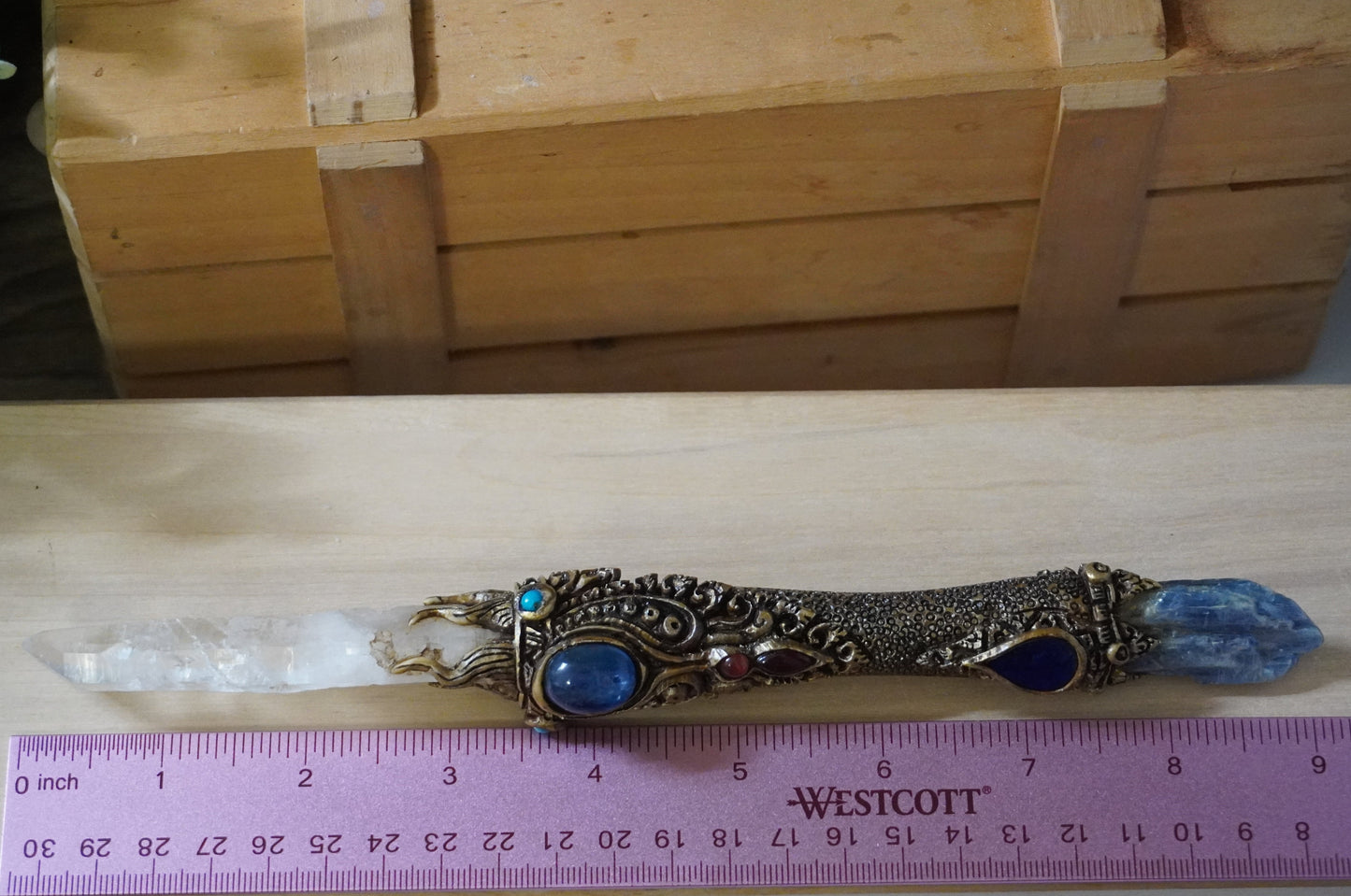 Unlocking the Power Within: Bali's Garnet, Kyanite, Turquoise, Lapis Lazuli, and Clear Quartz Wand