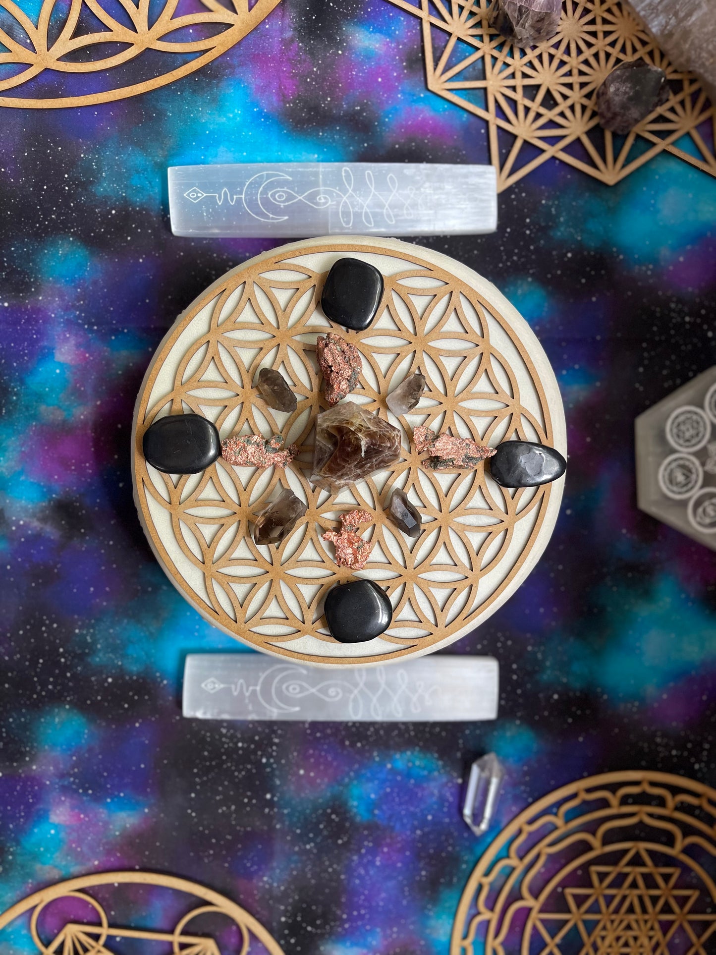 Wooden Crystal Grid: Elevate Your Energy and Intentions