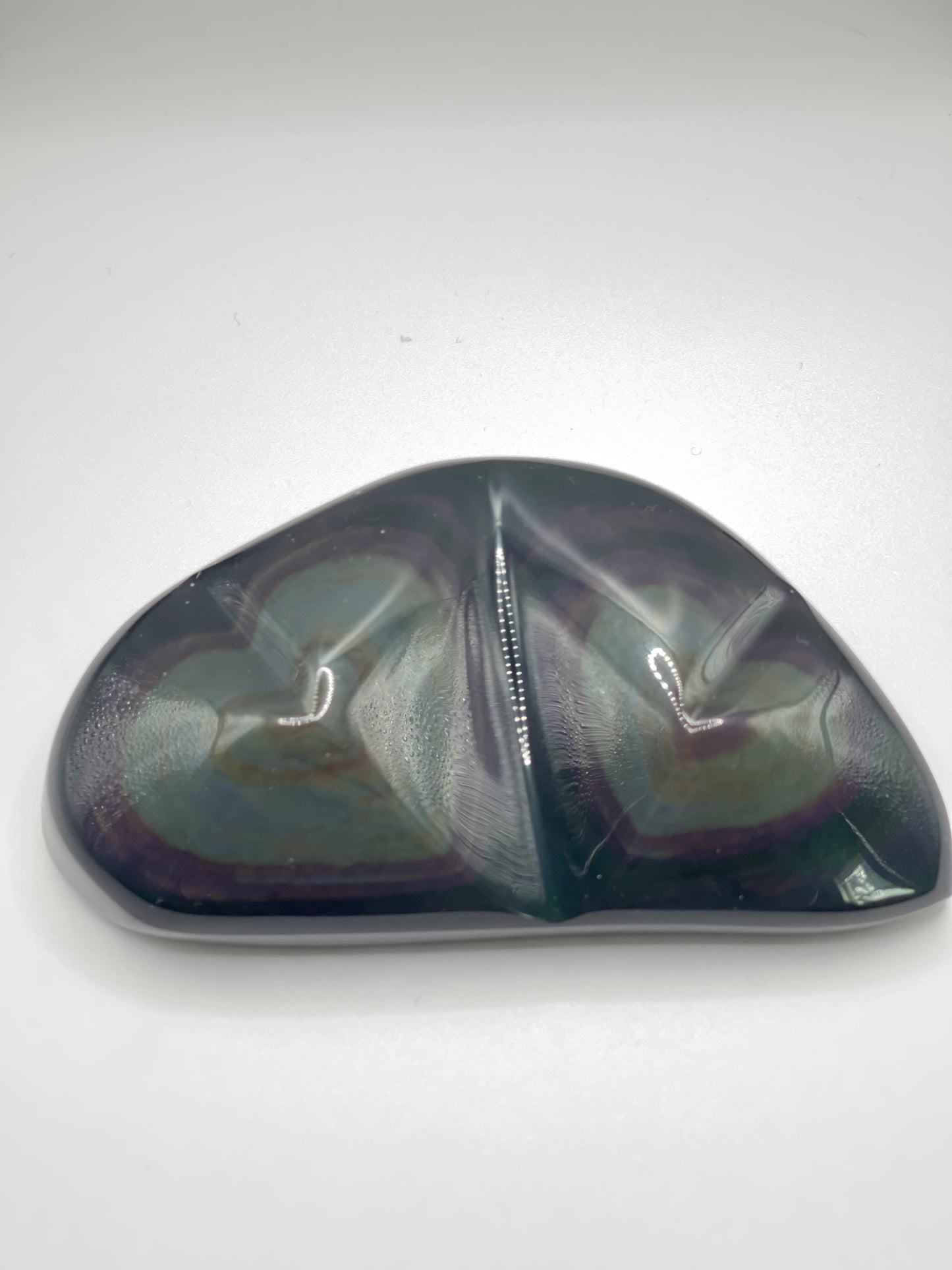 Rainbow Obsidian Heart: Protection and Healing