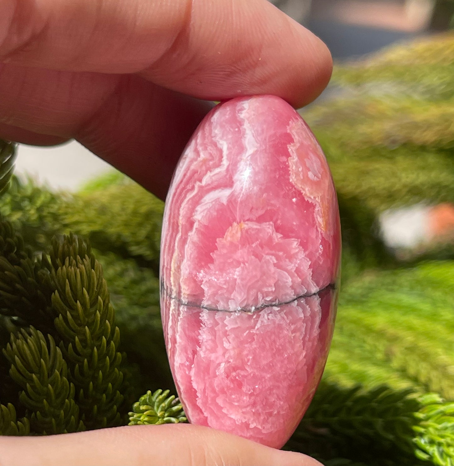 Rhodochrosite Oval: Heart Healing and Love