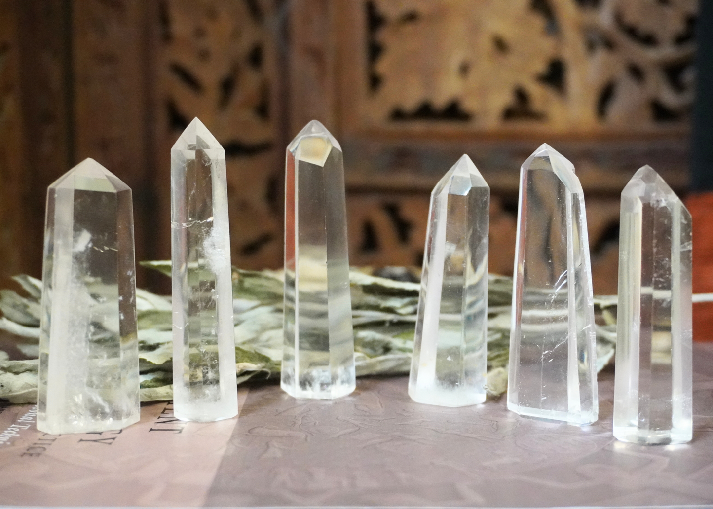 Clear Quartz Tower crystal known as the "Master Healer" for amplifying energy and intentions.