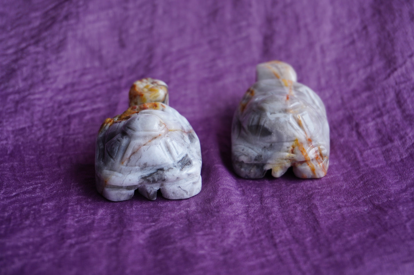 Crazy Lace Agate Turtle Carving: Joy and Protection