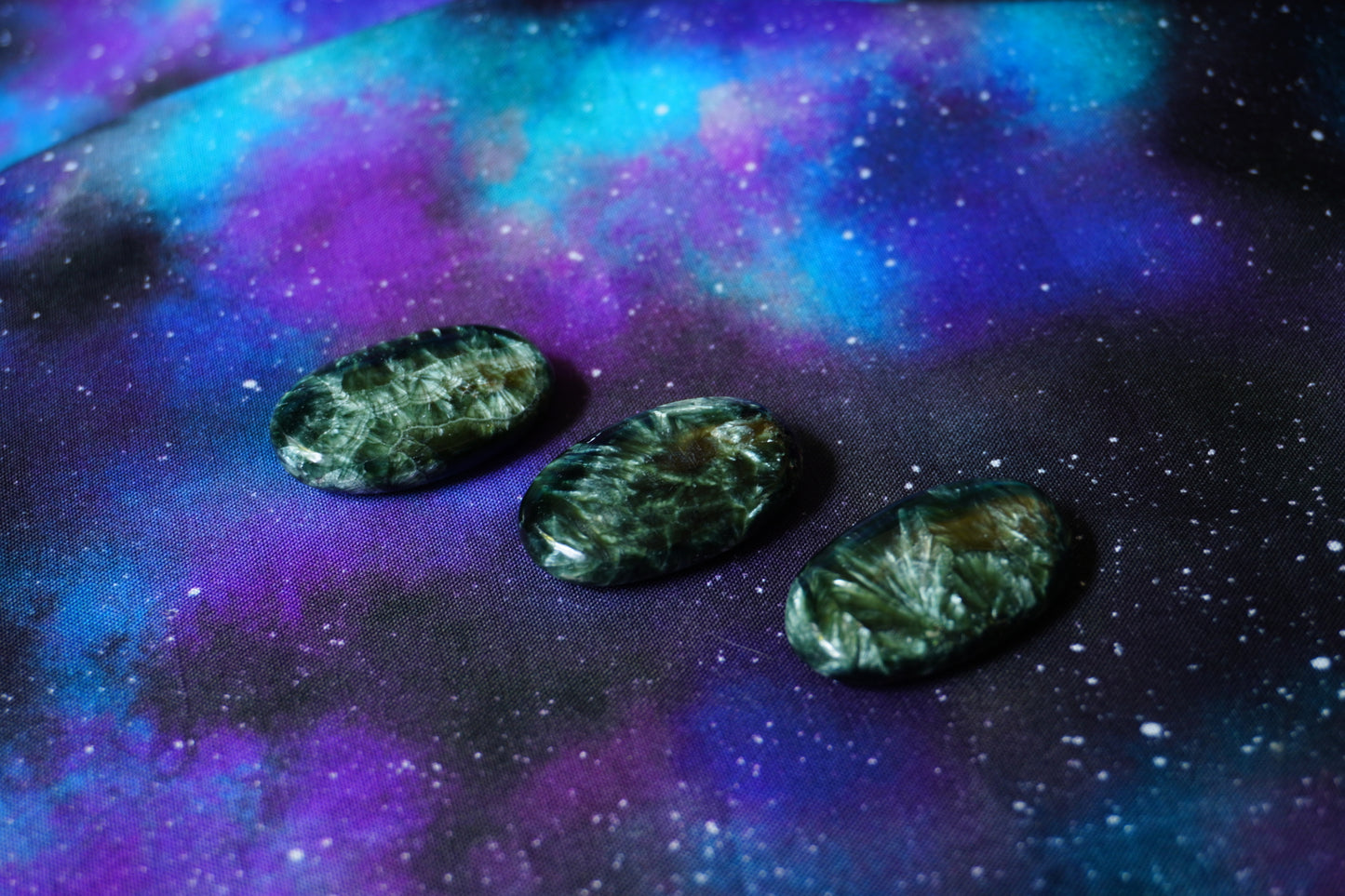 Seraphinite Palm Stones AA GRADE: Channel Divine Feminine Energy and Angelic Wisdom