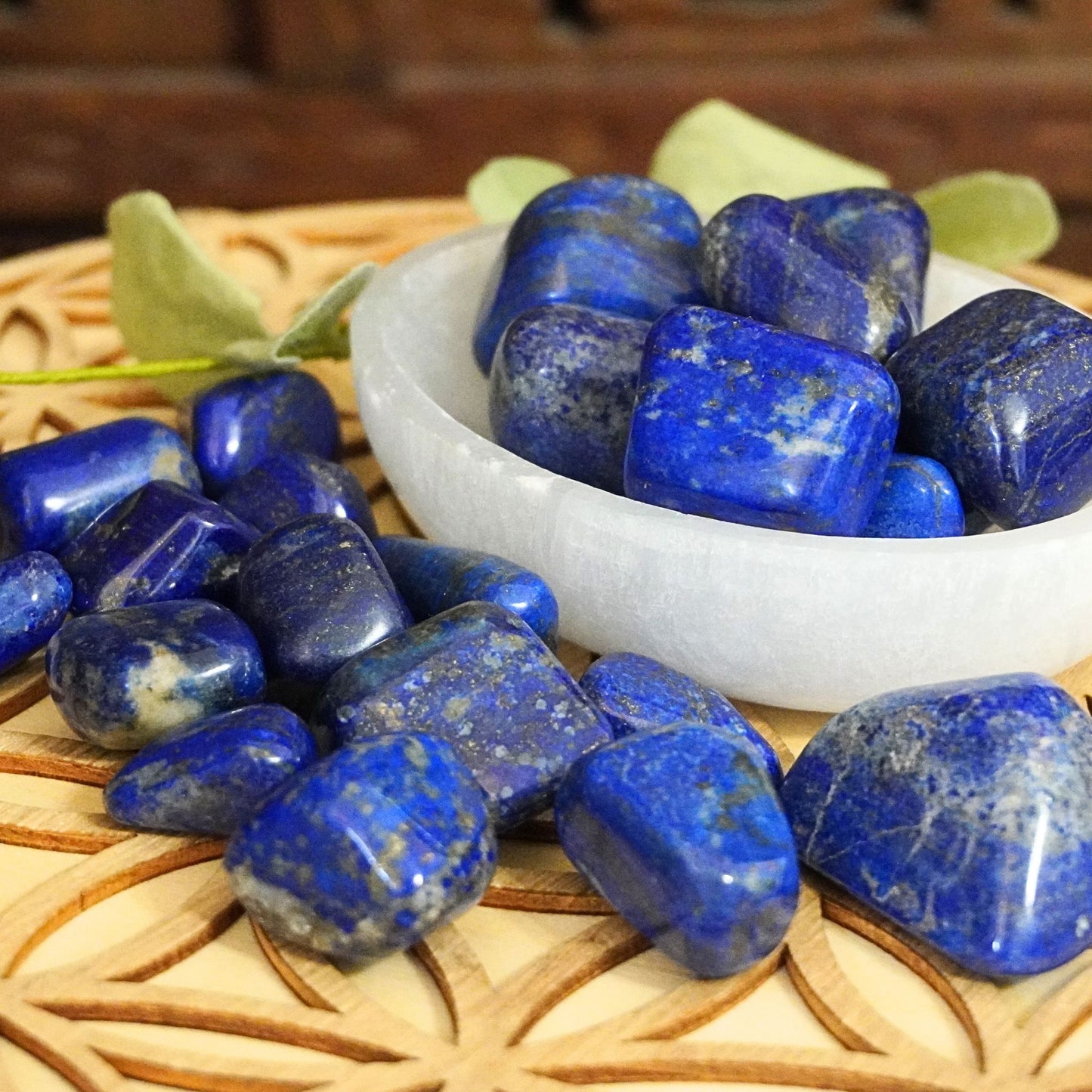 Lapis Lazuli Tumble Natural Healing Crystal for Boosting Intuition and Reducing Stress