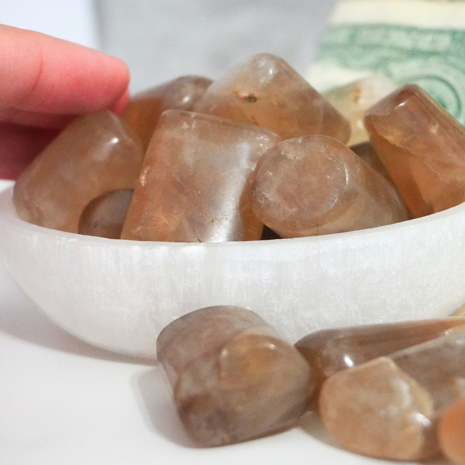 High-quality Smoky Citrine tumbles with a rich, smoky hue