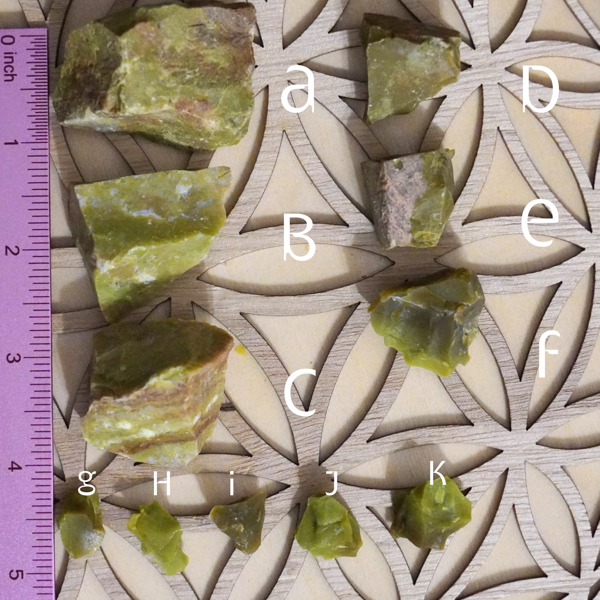 Angled shot of Raw Green Opal, capturing its unique formations and metaphysical properties for well-being