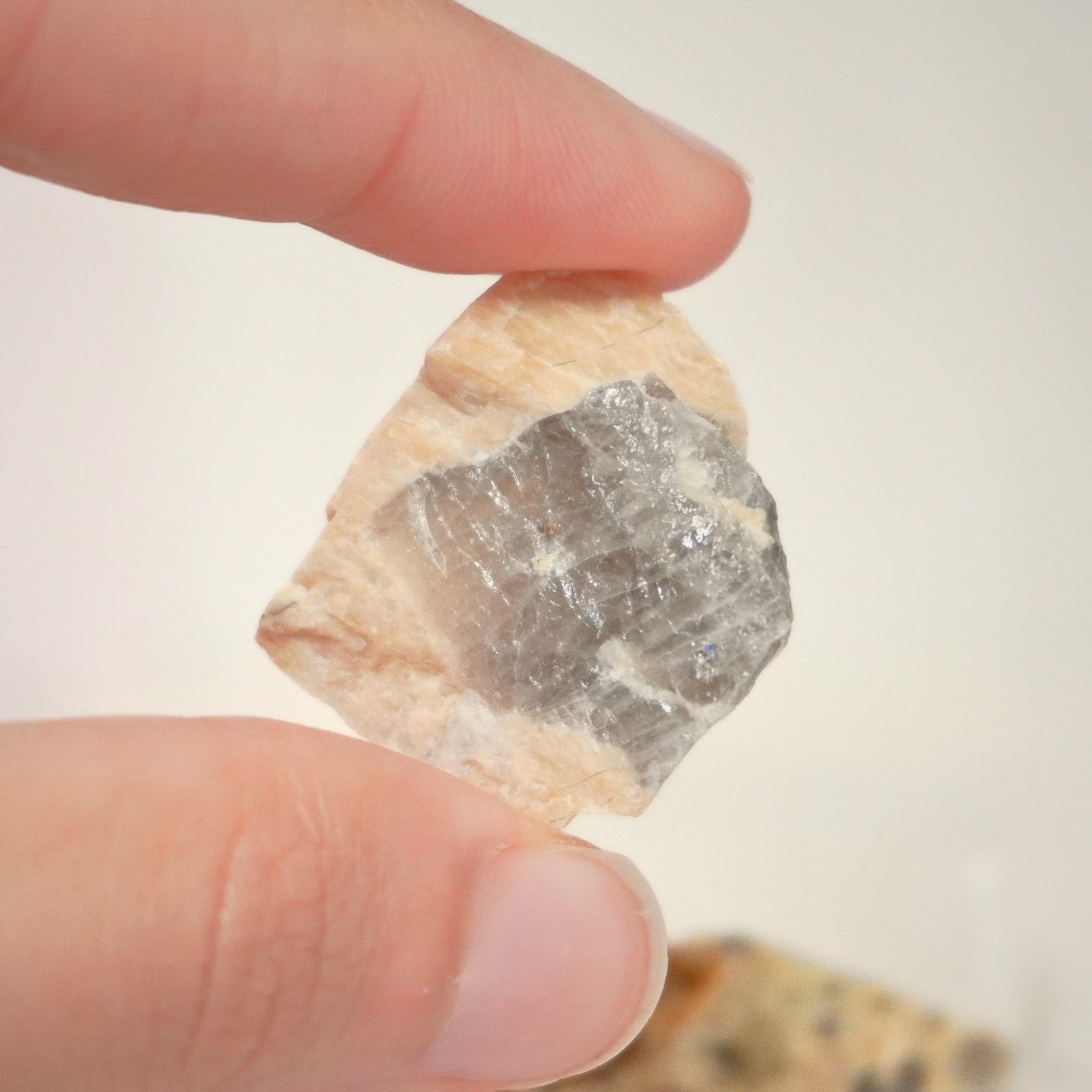 Natural raw Zebradorite stone displaying its earthy and rugged look.