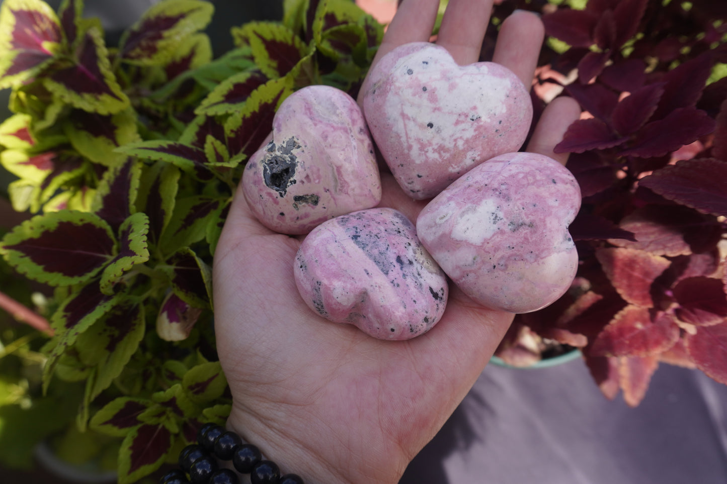 Rhodochrosite Heart: Love and Emotional Healing