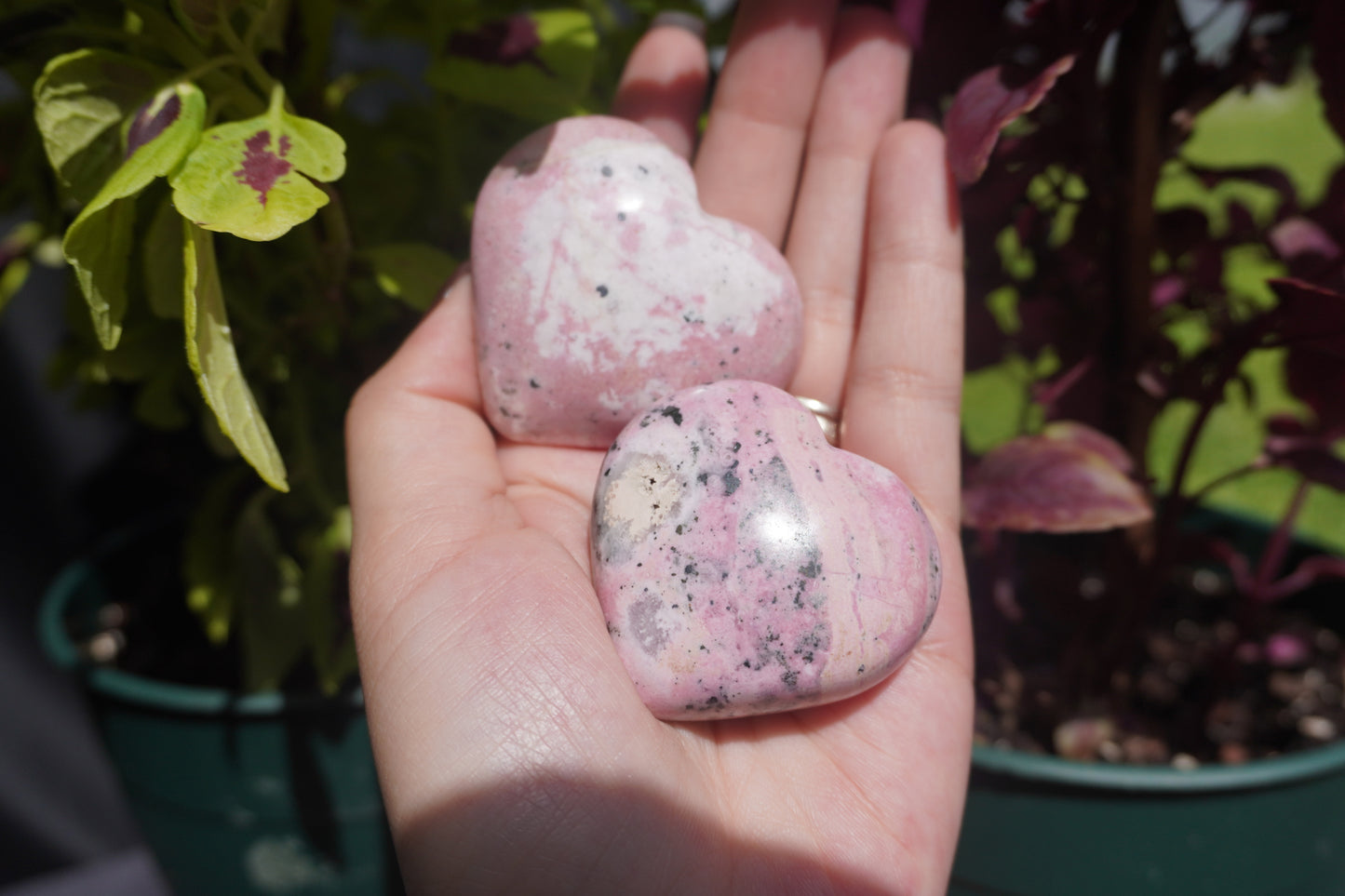 Rhodochrosite Heart: Love and Emotional Healing